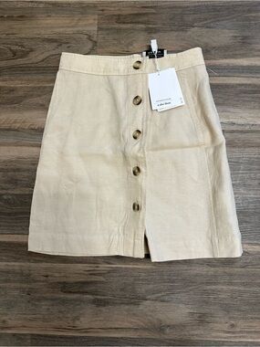 & Other Stories Beige Button Front Skirt